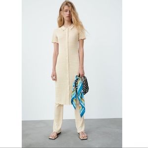 Zara Polo Dress and Ribbed Pants Set